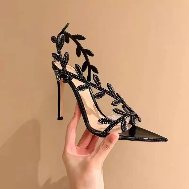 Platform Mule Heel - Yaz Yeni 2025 Altın Dalları ve