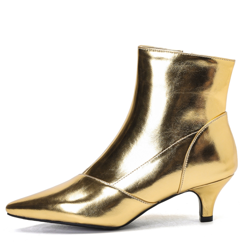 Women'S Shoes In Size 12 - Zarif kadın yarım çizmeler Lüks Altın