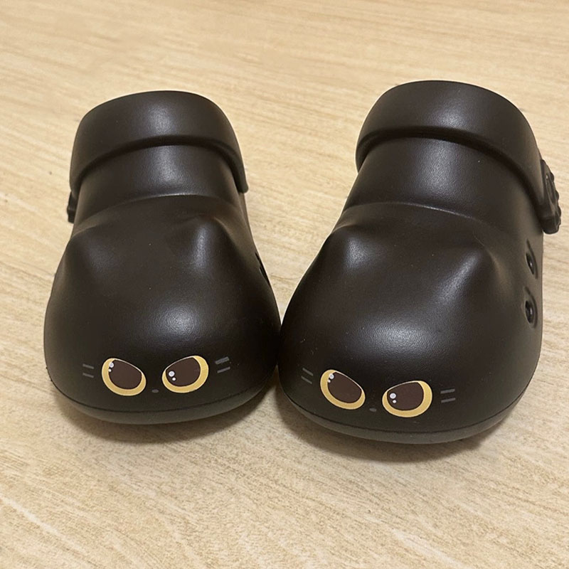 Women Shoes Mules - Kadınlar için yeni yaratıcı siyah kedi