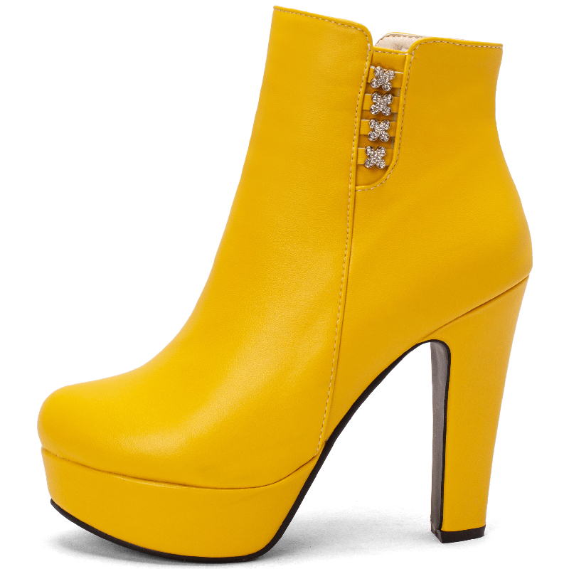 Büyük Boy 50 Lüks Kısa Çizme K - Women'S Shoes Yellow incelemesi ve fiyatı