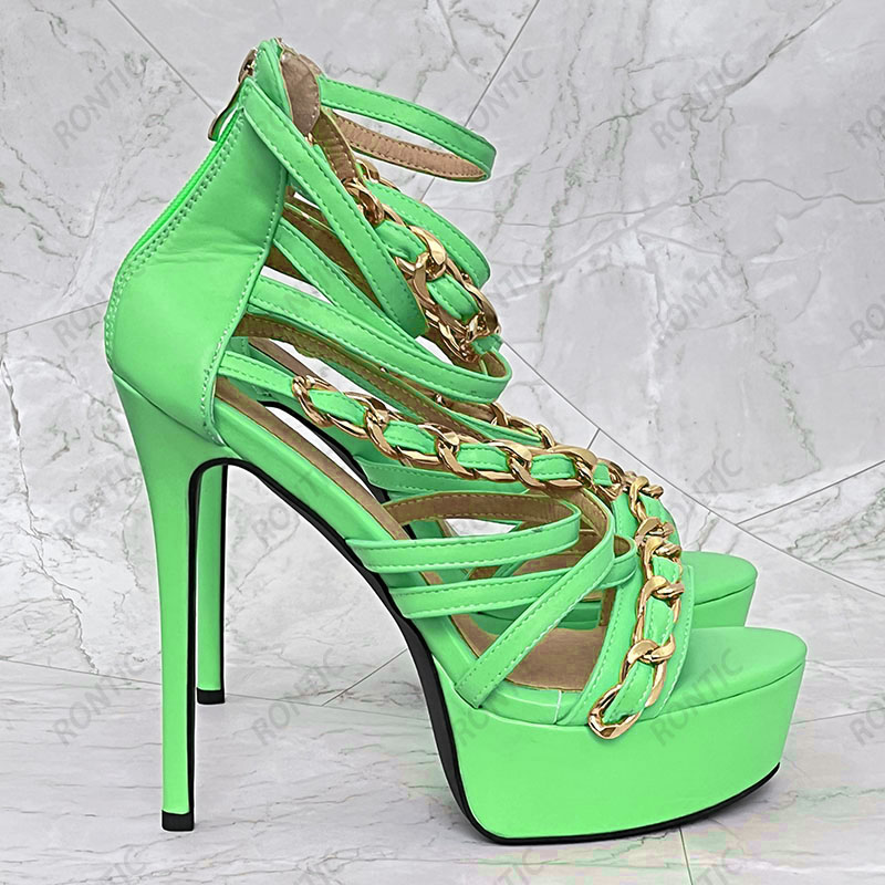 Rontic Yeni Varış Kadın Yaz Sa - Gold Chain Sandal incelemesi ve fiyatı
