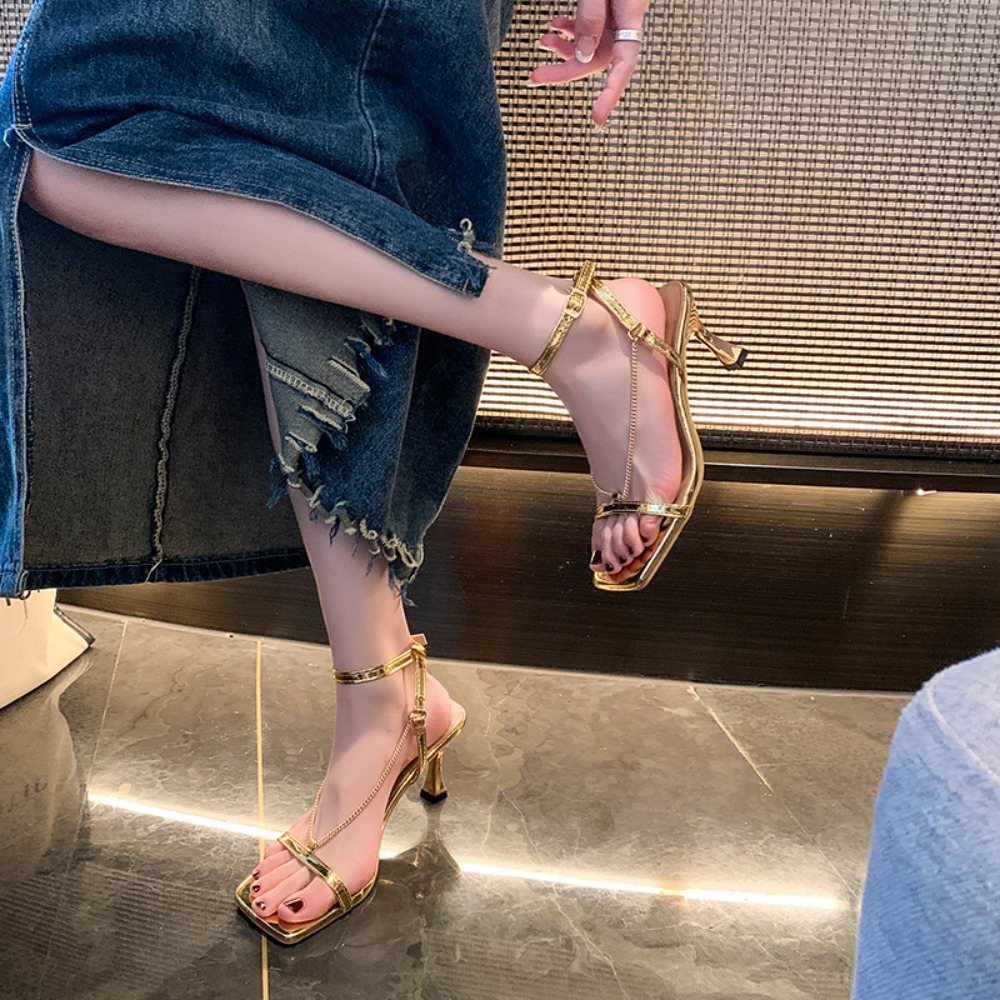 Kadınlar için Altın Zincirli S - Gold Chain Sandal incelemesi ve fiyatı