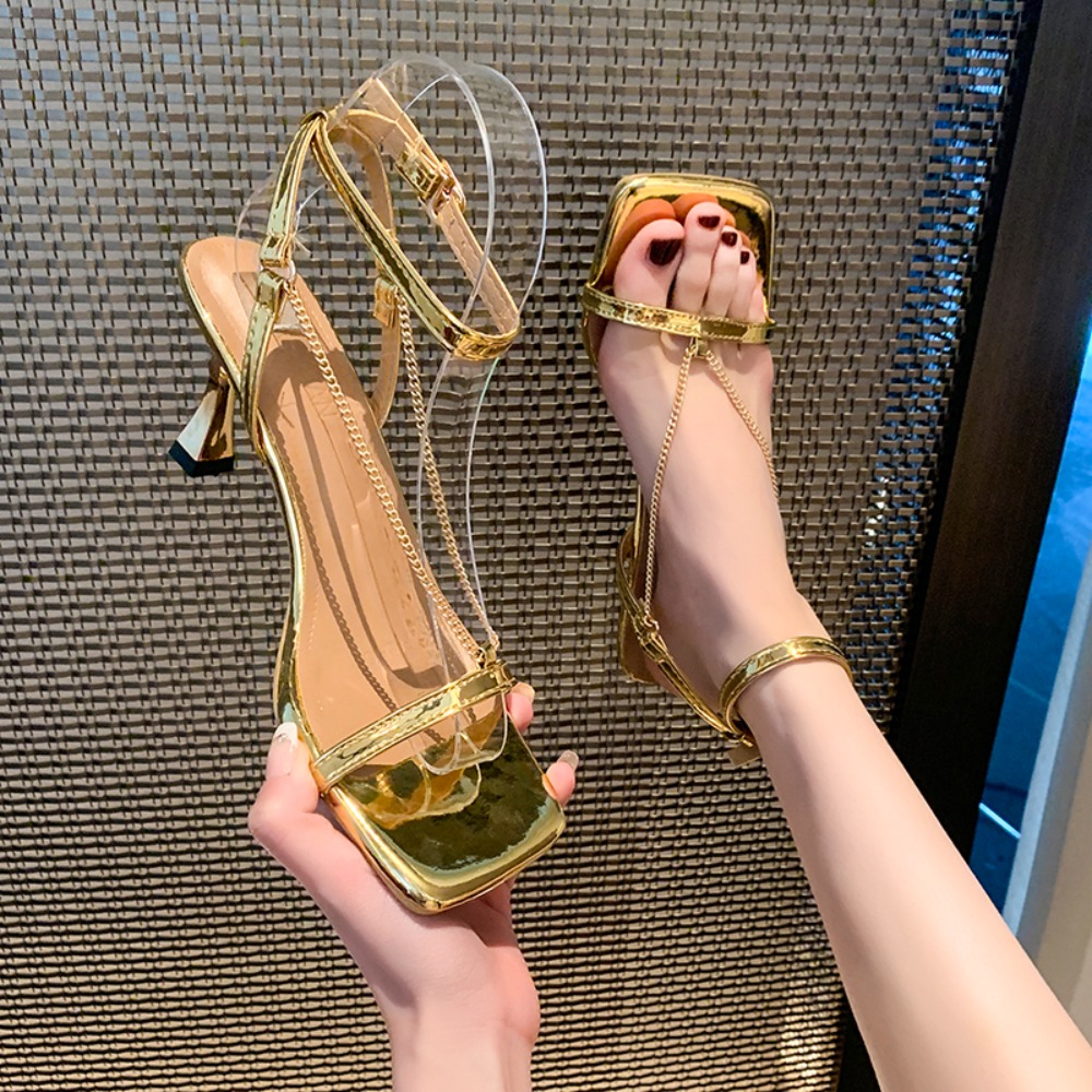 Kadınlar için Altın Zincirli S - Gold Chain Sandal incelemesi ve fiyatı