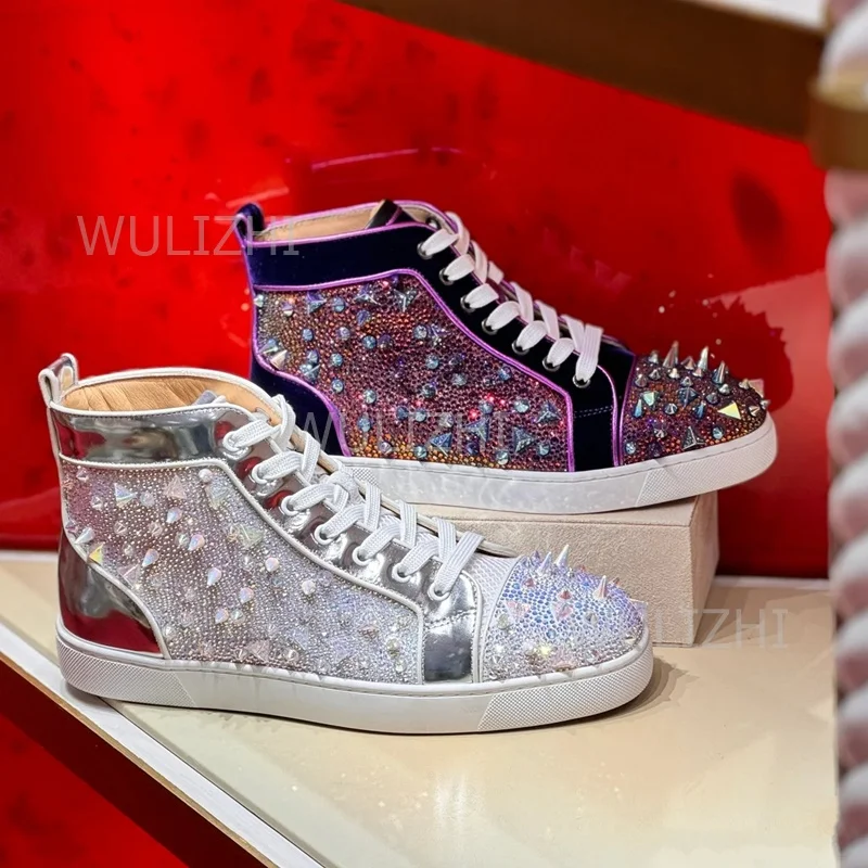 Koyu Mor Kristal Perçinli Erke - Women'S Shoes Red Bottoms incelemesi ve fiyatı