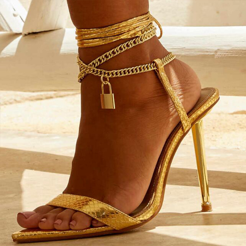 2026 Kadın Gümüş Altın Zincir  - Gold Chain Sandal incelemesi ve fiyatı