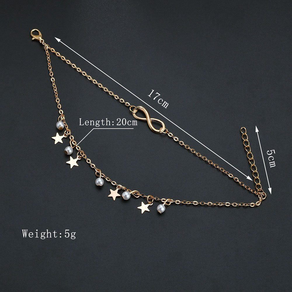 Basit Püskül Çift Yıldız Inci  - Gold Chain Sandal incelemesi ve fiyatı