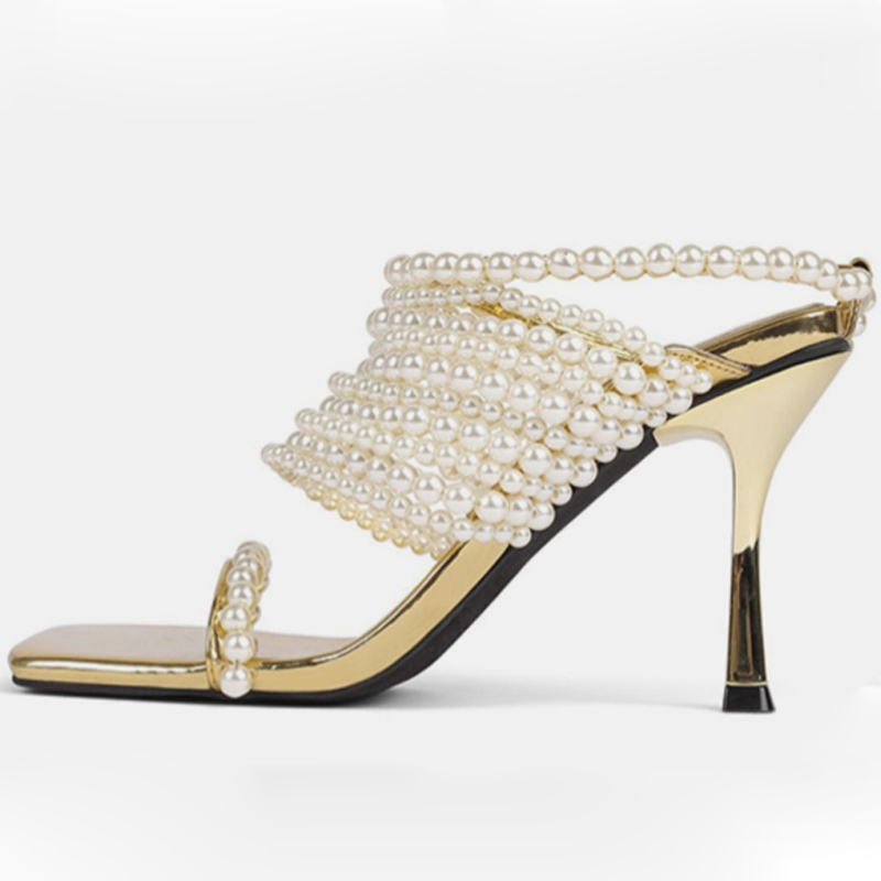 Parlak İnci Zincirli Askılı Sl - Gold Chain Sandal incelemesi ve fiyatı